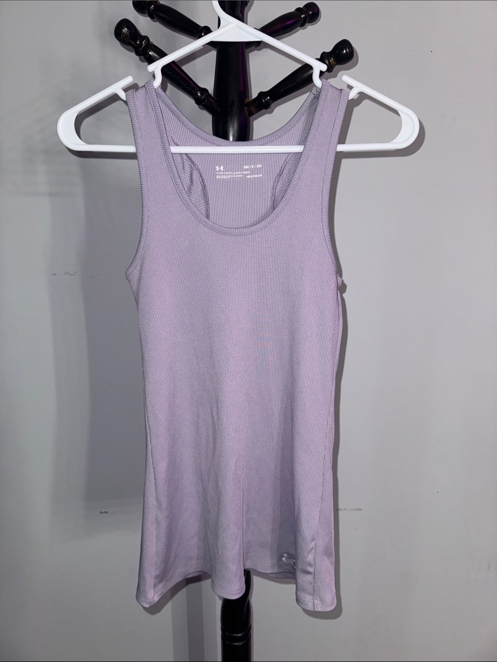 Under Armour Lavender Ribbed Performance Tank Top 3.1T